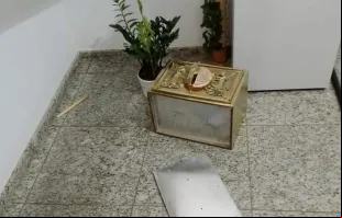 Sacrário foi jogado no chão por vândalos