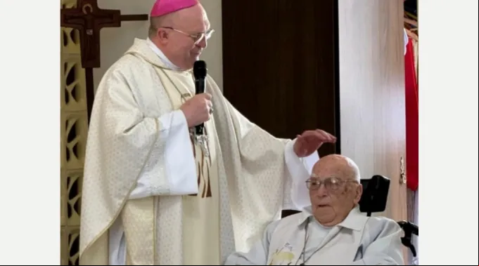 Dom Peruzzo e o arcebispo emérito de Curitiba, dom Pedro Fedalto