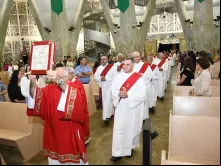 Diáconos na missa da festa de São Lourenço 2023.