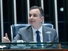 Presidente do Senado, senador Rodrigo Pacheco na sessão deliberativa extraordinária de hoje (7)