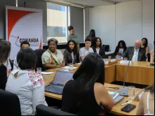 A ministra dos Direitos Humanos e da Cidadania, Macaé Evaristo participou da 329ª Assembleia do Conanda, em 11 setembro de 2024