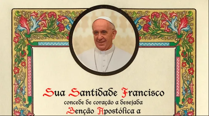 Bênção do papa. ?? 