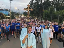 Caminhada Penitencial em direção ao Cristo Protetor de Encantado