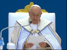 Papa Francisco na homilia da missa.