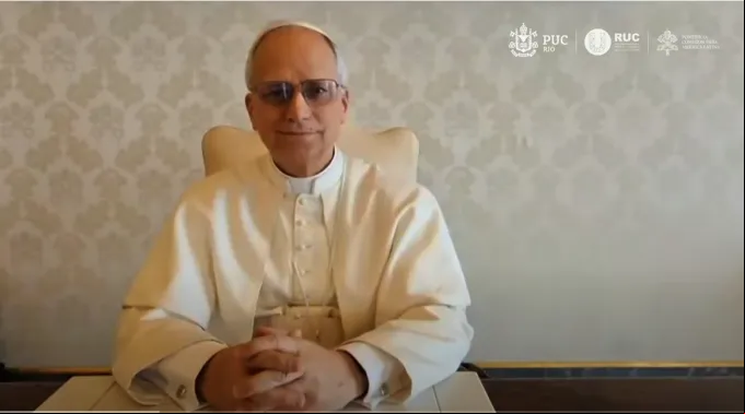Mensagem em vídeo do papa Leão XIV na abertura do Congresso das Universidades Ibero-americanas que acontece PUC-RJ. ?? 