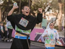 Corrida  "Pés no Caminho" para a Basílica de Guadalupe , no México.