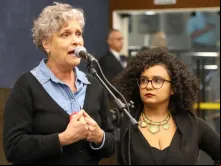 As vereadoras do Psol em Belo Horizonte, Cida Faleballa e Iza Lourença
