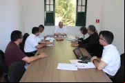 Dom Joel Portella Amado reunido com a Comissão Diocesana em Defesa da Vida.