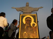 Ícone de Nossa Senhora de Czestochowa no Santuário Cristo Redentor.