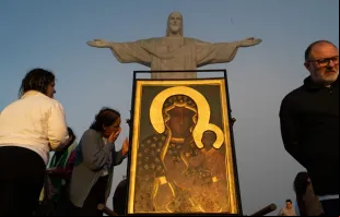 Ícone de Nossa Senhora de Czestochowa no Santuário Cristo Redentor.