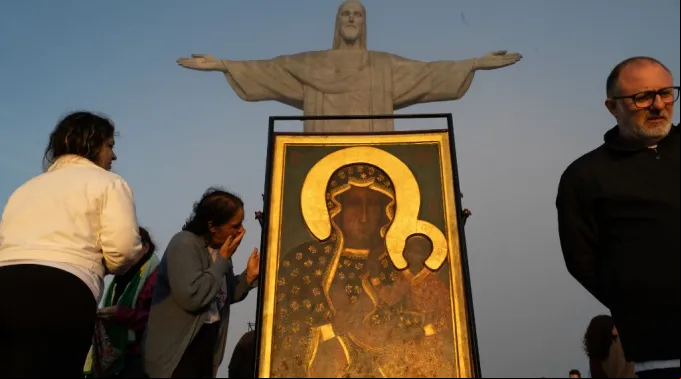 Ícone de Nossa Senhora de Czestochowa no Santuário Cristo Redentor. ?? 