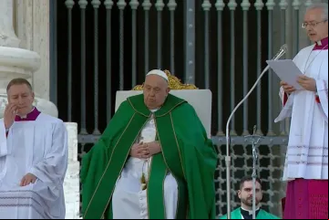 Papa Francisco cedeu a leitura da homilia para um colaborador