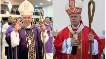 Arcebispo de Vitória da Conquista, dom Vítor Agnaldo de Menezes e o arcebispo de Pouso Alegre, dom José Luiz Majella Delgado