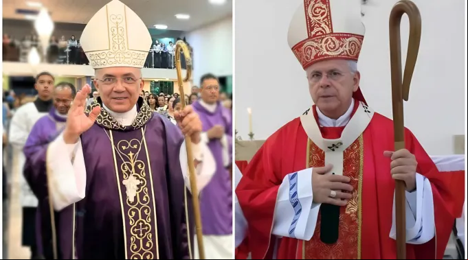 arcebispos, dom José Luiz Majella Delgado e dom Vítor Agnaldo de Menezes