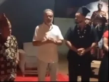 O juiz Leador Machado na inauguração do centro quimbanda em Araguaína (TO)