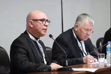 O bispo-auxiliar de Brasília, dom Ricardo Hoepers, secretário-geral da CNBB na 40ª Assembleia Geral Ordinária do CELAM.