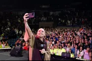 Frei Gilson no Congresso da Obra de Maria no DCU Center em Worcester, Massachussetts, EUA.