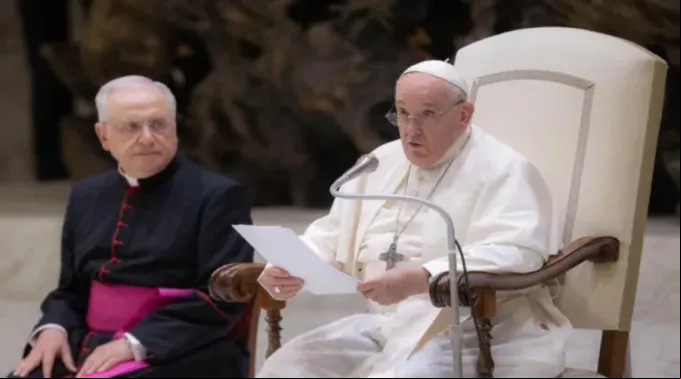 Papa Francisco em audiência geral no Vaticano em 9 de agosto de 2023. ?? 