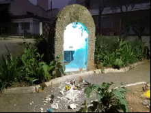 Esta é a terceira vez que a gruta de Nossa Senhora Rosa Mística sofre com atos de vandalismo