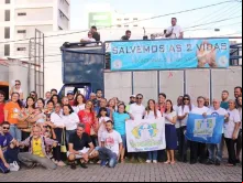 Manifestação em defesa da vida em Fortaleza no dia 25 março de 2023.