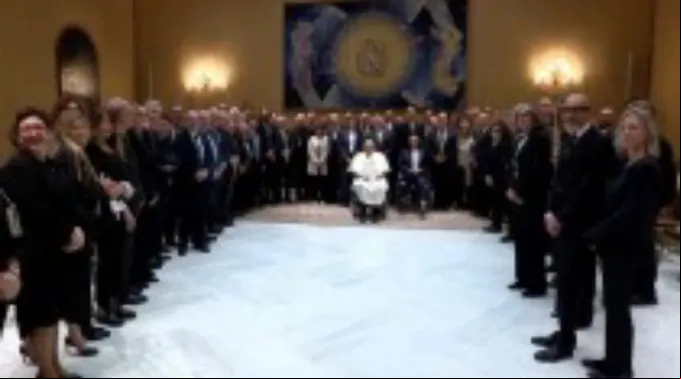 Papa Francisco recebe no Vaticano os diretores e funcionários da Fundação Policlínica Agostino Gemelli. ?? 