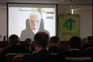 Bispo Luís Marín de San Martín, OSA, secretário adjunto do Sínodo dos Bispos, durante a 40ª Assembleia Geral do Conselho Episcopal Latino-Americano (Celam).