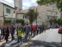 Via-sacra no bairro Paraíso, São Paulo (SP), em 2023