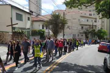 Via-sacra no bairro Paraíso, São Paulo (SP), em 2023