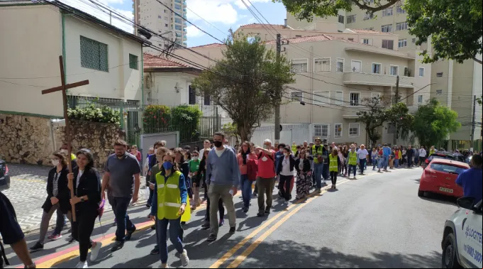 Via-sacra no bairro Paraíso, São Paulo (SP), em 2023