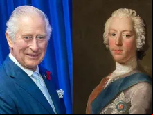 Rei Carlos III e Carlos Eduardo Stuart (mais conhecido como "Bonnie Prince Charlie").