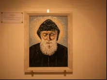 Mosaico de são Charbel nas grutas do Vaticano abaixo da basílica de São Pedro