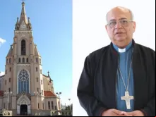 Catedral da recém-criada diocese de Jaú (SP) e seu primeiro bispo dom Francisco Carlos da Silva