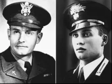 Venerável Emil Joseph Kapaun (à esquerda) e Salvo D'Acquisto (à direita).