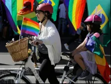 Parada do orgulho LGBTQIAPN+ em junho de 2019, em São Paulo