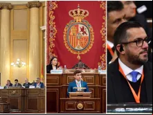 O senador Eduardo Girão, o deputado federal Nikolas Ferreira e o vereador de Maceió, Leonardo Dias representaram o Brasil na VI Cúpula Transatlântica da Political Network for Values, em Madri, na Espanha