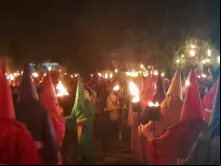Procissão do Fogaréu na cidade de Goiás (GO)