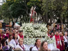 Procissão de são Miguel Arcanjo, na cidade de São Miguel Arcanjo (SP)