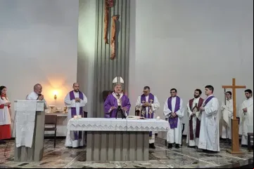 Dom Leomar Brustolin na missa de apresentação apresentação canônica da reitoria