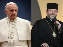 Papa Francisco e Sviatoslav Shevchuk, arcebispo maior da Igreja Greco-Católica Ucraniana
