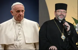Papa Francisco e Sviatoslav Shevchuk, arcebispo maior da Igreja Greco-Católica Ucraniana