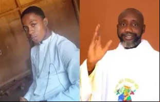 O seminarista Andrew Peter (à esquerda) e o padre Philip Ekweli (à direita) foram sequestrados de uma casa paroquial na diocese de Auchi, Nigéria, em 3 de março de 2025.