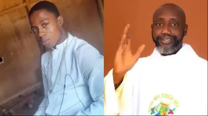Seminarista Andrew Peter e o padre Philip Ekweli ?? 