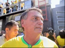 Manifestação convocada pelo ex-presidente Jair Bolsonaro (PL) na praia de Copacabana, no Rio de Janeiro, em 21 de abril de 2024 sobre o Estado democrático de direito do Brasil 



.