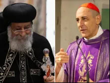 Tawadros II de ALexandria e o cardeal Victor Manuel Fernández