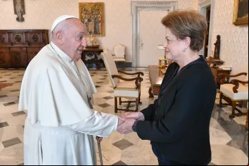 Papa Francisco e Dilma Rousseff no Vaticano