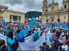 Marcha pela vida na Colômbia no último sábado (4).
