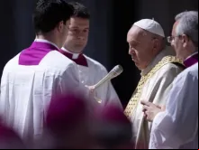 O papa Francisco hoje (9) durante o ato de convocação do jubileu de 2025.