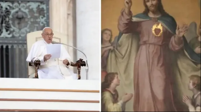 Papa Francisco e pintura do Sagrado Coração de Jesus ?? 