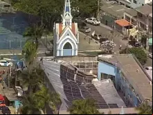 Santuário de Nossa Senhora da Conceição em Recife (PE) depois de teto do santuário desabar hoje (30).