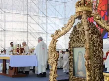 Missa de encerramento do 53° Congresso Eucarístico Internacional ontem (15) em Quito, Equador.